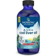 Nordic Naturals, Olio di fegato di merluzzo artico, 1060mg Omega-3, fragola, 237ml