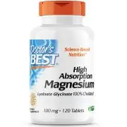 Doctor's Best, Magnesio ad alto assorbimento, 120 compresse