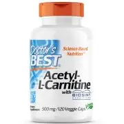 Doctor's Best, Acetil-L-Carnitina con Biosint, 500 mg, 120 capsule