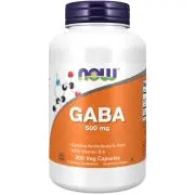 Now Foods, GABA, 500 mg, 200 capsule vegetali