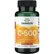 Swanson, C-500 - Vitamina C con Rosa Canina, 500mg, 100 capsule