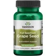 Swanson, Semi d'uva a spettro completo, 380 mg, 100 capsule