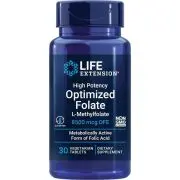 Life Extension, Folato ottimizzato ad alta potenza, 8500mcg, 30 compresse