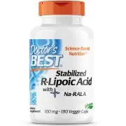Doctor's Best, Acido R-Lipoico Stabilizzato, 100 mg, 180 capsule veg.