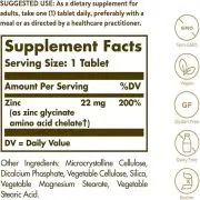Solgar, Zinco chelato, 22 mg, 100 compresse veg.