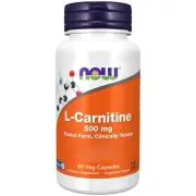 Now Foods, Carnitina, 500 mg, 60 capsule