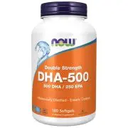 Now Foods, DHA-500, Doppia Forza, 180 capsule morbide