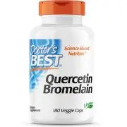 Doctor's Best, Quercetina, Bromelina, 180 capsule vegetali