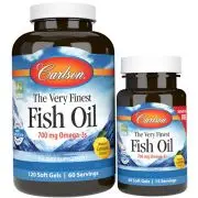 Carlson Labs, Olio di pesce finissimo, 700 mg, 120+30 capsule
