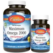 Carlson Labs, Maximum Omega 2000, 2000mg, 90+30 softgels