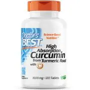 Doctor's Best, Curcumina ad alto assorbimento, 1000mg, 120 compresse