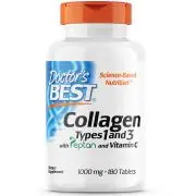 Doctor's Best, collagene di tipo 1 e 3, 1000mg, 180 compresse