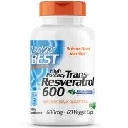 Doctor's Best, Trans-Resveratrolo, 600 mg, 60 capsule veg.