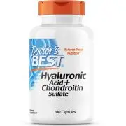 Doctor's Best, acido ialuronico con condroitina solfato, 180 capsule