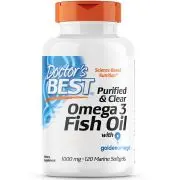 Doctor's Best, Olio di pesce Omega 3, 1000mg, 120 capsule di pesce