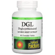 Natural Factors, DGL, Radice di liquirizia deglicirrizzata, 400mg , 90 compresse masticabili