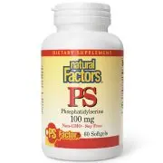 Natural Factors, PS Fosfatidilserina, 100 mg, 60 capsule molli