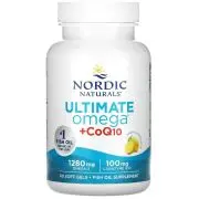 Nordic Naturals, Ultimate Omega + CoQ10, 1280 mg di Omega-3 + 100 mg di Q10, limone, 60 capsule morbide