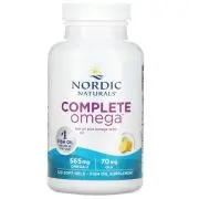 Nordic Naturals, Omega completo, 565 mg di Omega-3 più 70 mg di GLA, limone, 120 capsule morbide