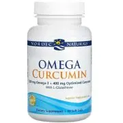 Nordic Naturals, Omega Curcumin, 1200 mg di omega-3 più 400 mg di curcumina ottimizzata, 60 capsule molli
