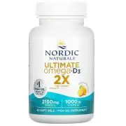 Nordic Naturals, Ultimate Omega 2X, limone, 60 capsule morbide