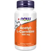 Now Foods, Acetil-L-Carnitina, 500mg, 50 capsule vegane