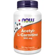Now Foods, Acetil-L-Carnitina, 500mg, 100 capsule vegetali