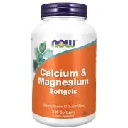 Now Foods, Calcio e Magnesio, 240 capsule molli