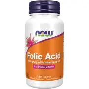 Now Foods, Acido folico, 800 mcg, 250 compresse