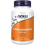 Now Foods, L-fenilalanina, 500 mg, 120 capsule vegetali
