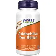 Now Foods, Acidophilus due miliardi, 100 capsule vegetali