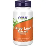 Now Foods, Estratto di foglie di olivo, 500 mg, 60 capsule