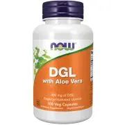 Now Foods, DGL con Aloe Vera, 100 capsule vegetali