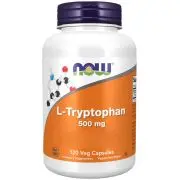 Now Foods, L-triptofano, 500 mg, 120 capsule vegetali