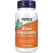 Now Foods, Zinco glicinato, 30 mg, 120 capsule morbide