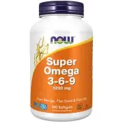 Now Foods, Super Omega 3-6-9, 1200mg, 180 softgel