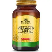 Sunshine Nutrition, Vitamina D, Depot, 10000 UI, 100 capsule molli