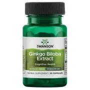 Swanson, Estratto di Ginkgo Biloba, 60 mg, 30 capsule