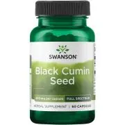 Swanson, Semi di cumino nero, spettro completo, 400 mg, 60 capsule