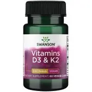 Swanson, Vitamina D3 e K2, 2.000 UI e 75mcg, 60 capsule