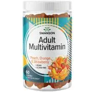 Swanson, Gomme Multivitaminiche per Adulti - Pesca, Arancia e Fragola, 60 orsetti gommosi
